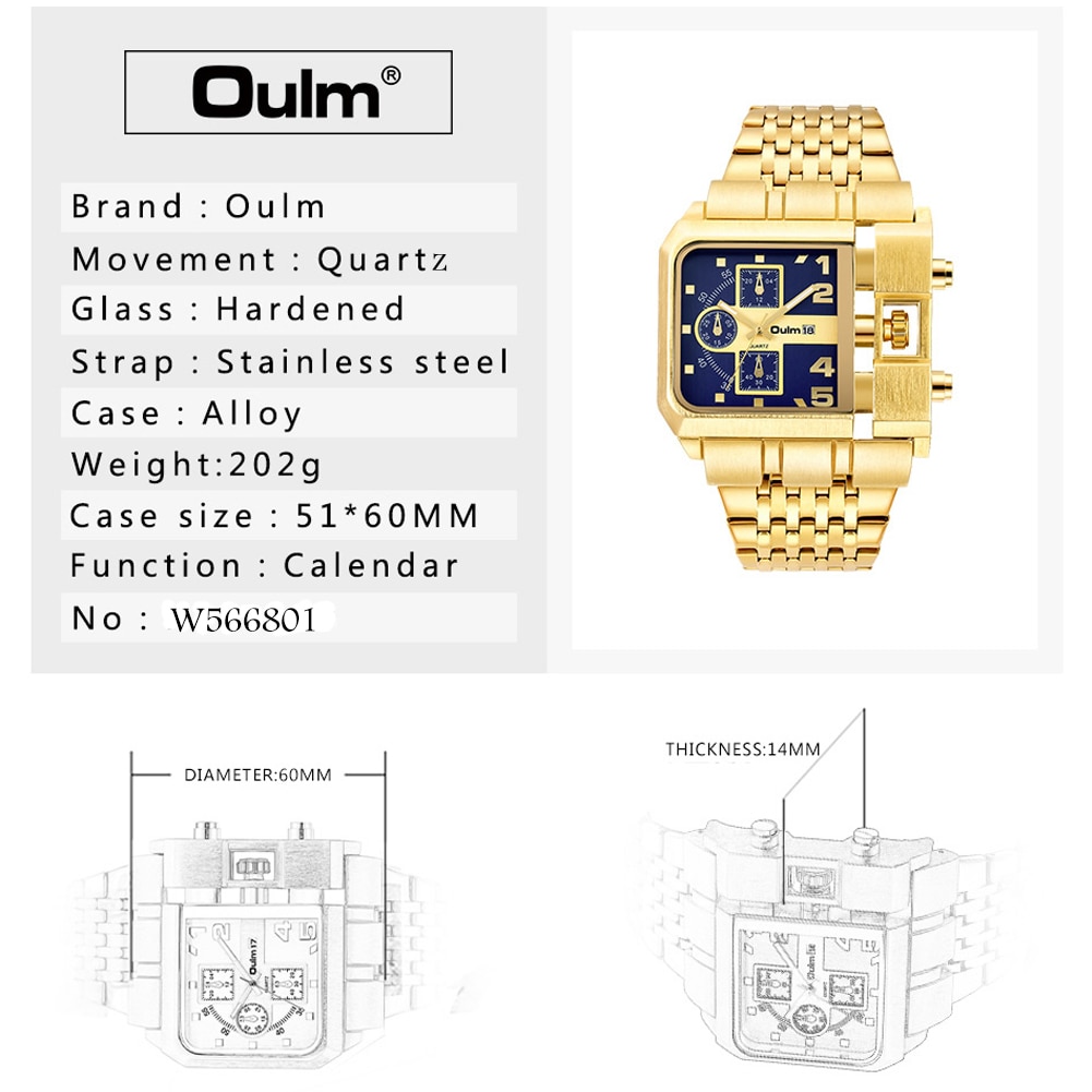 Luxury Gold Mens Watch With Bracelet Gift Set - Image 7