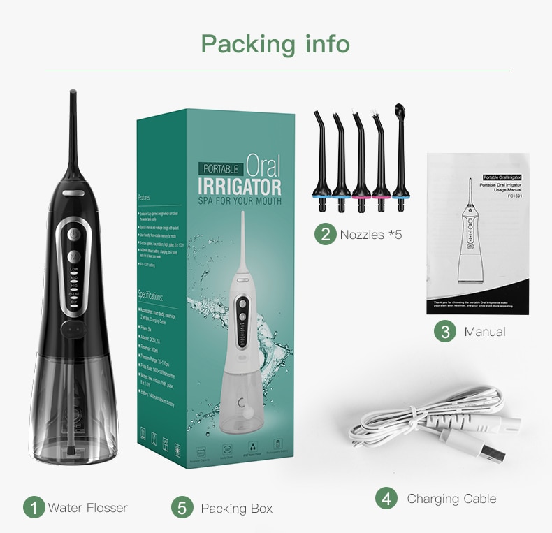 Portable Rechargeable Oral Irrigator