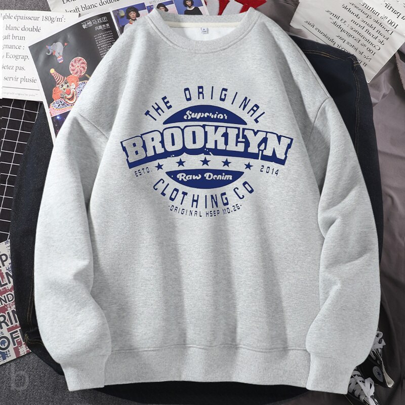 Brooklyn Crewneck Sweatshirt Vintage Hoodie - Image 2