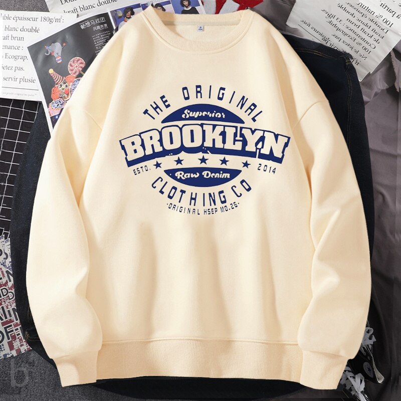 Brooklyn Crewneck Sweatshirt Vintage Hoodie